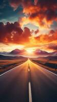 A Beautiful Graphic Image of an Open Road AI Generated photo