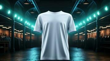 Create a Mockup of a White TShirt AI Generated photo