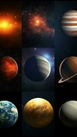 un maravilloso antecedentes de planetas ai generado foto