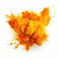 Vibrant Orange Holi Paint Color Powder Festival AI Generated photo