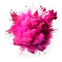 Vibrant Pink Holi Paint Color Powder Festival AI Generated photo