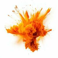 Vibrant Orange Holi Paint Color Powder Festival AI Generated photo