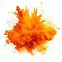 Vibrant Orange Holi Paint Color Powder Festival AI Generated photo