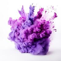 Vibrant Purple Lilac Holi Paint Color Powder Festival AI Generated photo