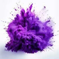 Vibrant Purple Lilac Holi Paint Color Powder Festival AI Generated photo