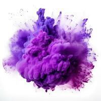 Vibrant Purple Lilac Holi Paint Color Powder Festival AI Generated photo