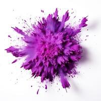 Vibrant Purple Lilac Holi Paint Color Powder Festival AI Generated photo