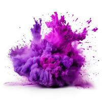 Vibrant Purple Lilac Holi Paint Color Powder Festival AI Generated photo