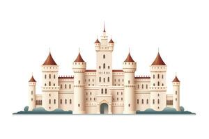 Minimalistic Animated Castle AI Generated photo