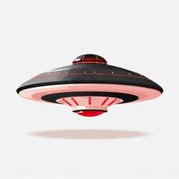 Minimalistic Flying Saucer Animation AI Generated photo