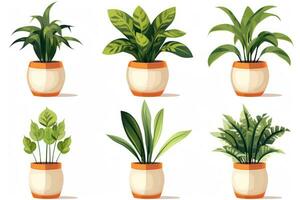 Minimalist Set of Empty Houseplant Pots AI Generated photo