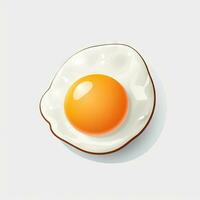 Minimalistic Animation of a Fried Egg AI Generated photo