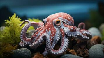 The Octopuss Ability to Visually Demonstrate its Intelligence AI Generated photo