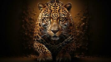 Abstract Jaguar Texture Background AI Generated photo