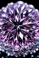Amethyst Gem Close up Macro Shot Photo Texture Background Wallpaper