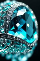 Aquamarine Close up Macro Shot Photo Texture Background