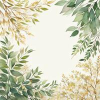 Lexury Watercolor Eucalyptus Background photo