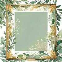 Lexury Watercolor Eucalyptus Background photo