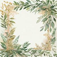 Lexury Watercolor Eucalyptus Background photo