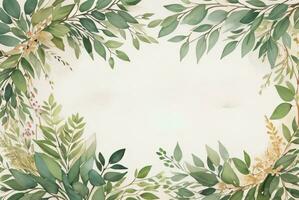 Lexury Watercolor Eucalyptus Background photo