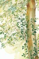 Lexury Watercolor Eucalyptus Background photo