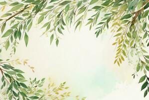 Lexury Watercolor Eucalyptus Background photo