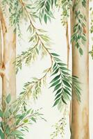 Lexury Watercolor Eucalyptus Background photo