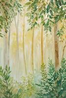 Lexury Watercolor Eucalyptus Background photo