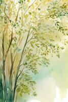 Lexury Watercolor Eucalyptus Background photo