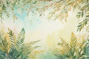 Lexury Watercolor Eucalyptus Background photo