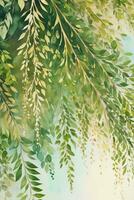 Lexury Watercolor Eucalyptus Background photo