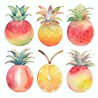 acuarela frutas clipart foto