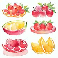 acuarela frutas clipart foto