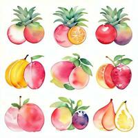 acuarela frutas clipart foto