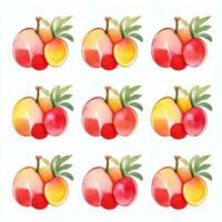 acuarela frutas clipart foto