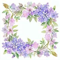 Watercolor Lilac Flowers Clipart photo