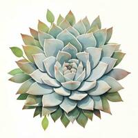 Watercolor Succulents Clipart photo