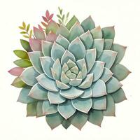 Watercolor Succulents Clipart photo