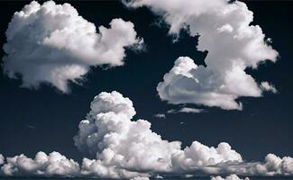 The Photo of the Fluffy Clouds Background Wallpaper