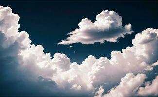 The Photo of the Fluffy Clouds Background Wallpaper