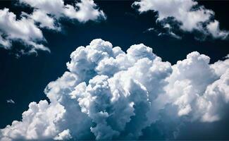 The Photo of the Fluffy Clouds Background Wallpaper