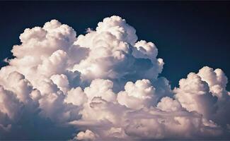 The Photo of the Fluffy Clouds Background Wallpaper