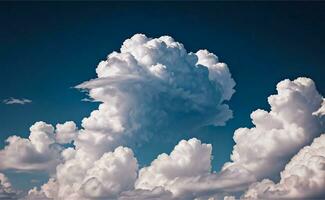 The Photo of the Fluffy Clouds Background Wallpaper