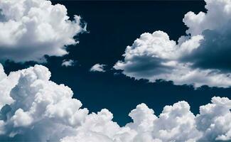 The Photo of the Fluffy Clouds Background Wallpaper