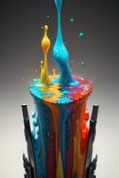 Abstract color splashes liquid background wallpaper photo