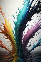 Abstract color splashes liquid background wallpaper photo