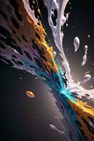 Abstract color splashes liquid background wallpaper photo