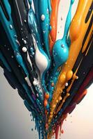 Abstract color splashes liquid background wallpaper photo