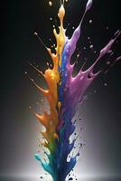 Abstract color splashes liquid background wallpaper photo