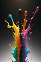 Abstract color splashes liquid background wallpaper photo